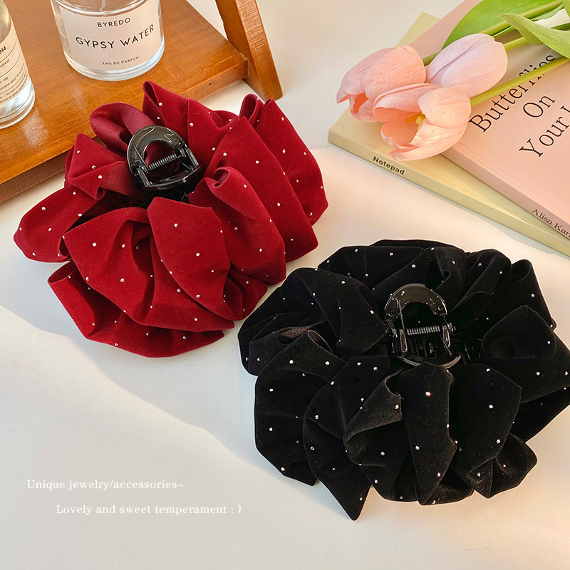 2023 New Super Size Seersucker Hair Grab Clip Hair Clip Headpiece Hair Card Female Shark Clip Back Of Head