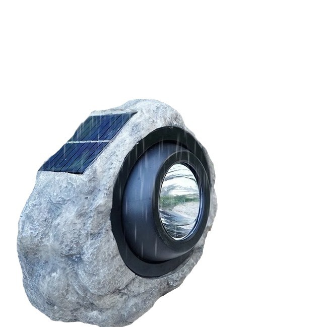 Solar-powered stone lights, landscape lights, outdoor lights, courtyard lights, garden lawn lights, small yard anti-real stone lights Item Picture