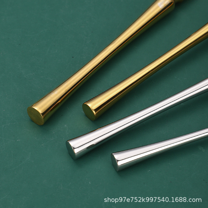 Ins304 Stainless Steel Small Brute Knife And Fork Dessert Spoon Gold Mirror Solid Restaurant Home Western Steak Knife And Fork details Picture