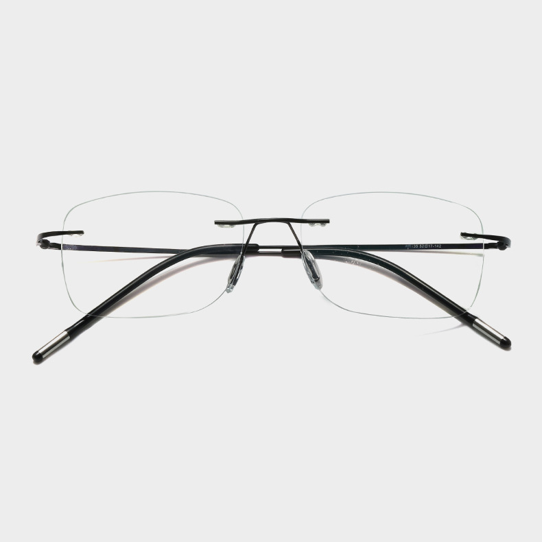 Recommended ultra-light reading glasses, anti-blue light frameless edge-cut glasses, reading metal frames, fashionable and elegant for both men and women