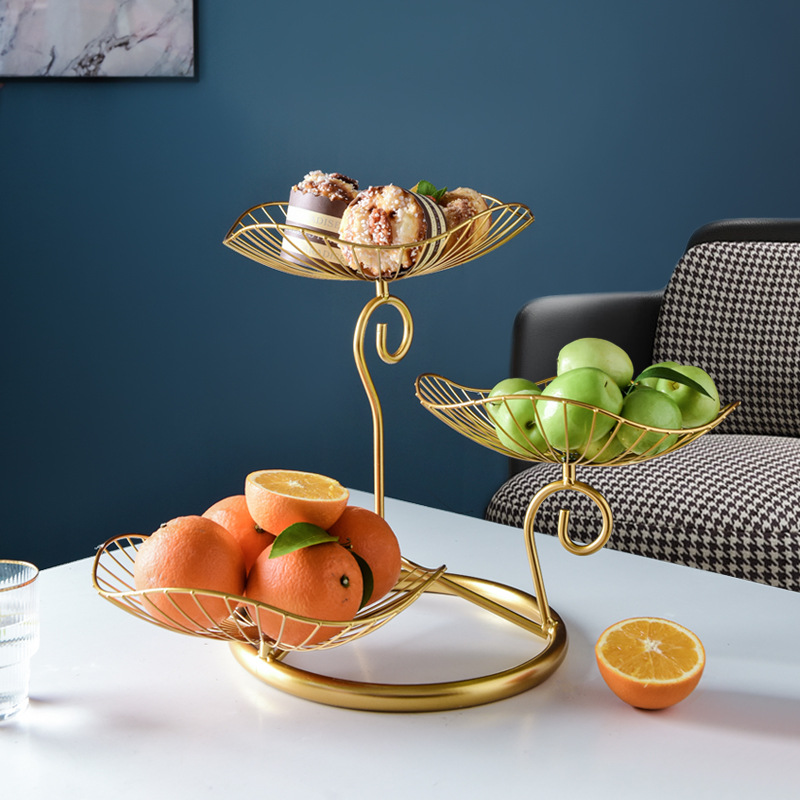 北欧创意水果盘客厅家用三层水果盘现代简约多层果篮大果盘摆件详情图1