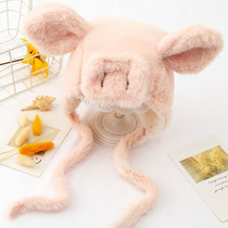 K3050 cartoon animal Furry cap cute ear protection cap winter new children's furry cap winter warm cat