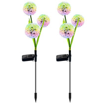 Solar ground lawn light three dandelion led light outdoor patio garden decoration LED light