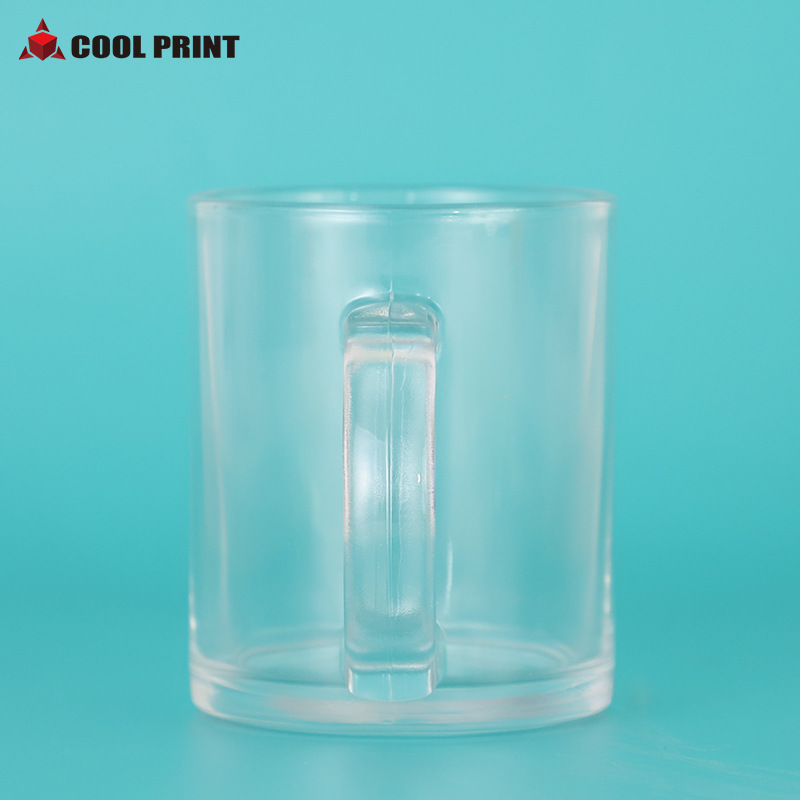 Heat transfer glass mug 11oz heat sublimation frosted glass cup, personalized DIY blank coating cup Item Picture