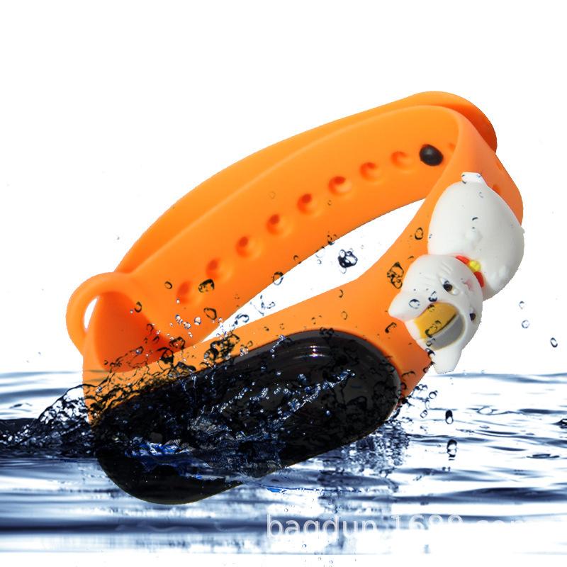 Foreign trade Douyin B3 waterproof children's doll Cartoon for primary school boys and girls sports touch screen LED electronic wristband watch Specification image
