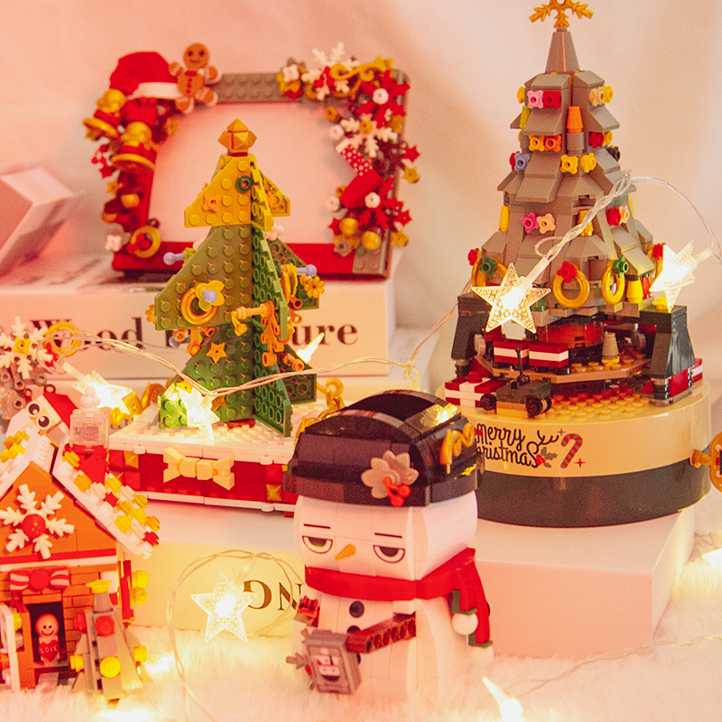 Christmas Gift Ideas Christmas Decorations Christmas Tree Blocks Music Box Music Box Christmas Toy Ornaments details Picture