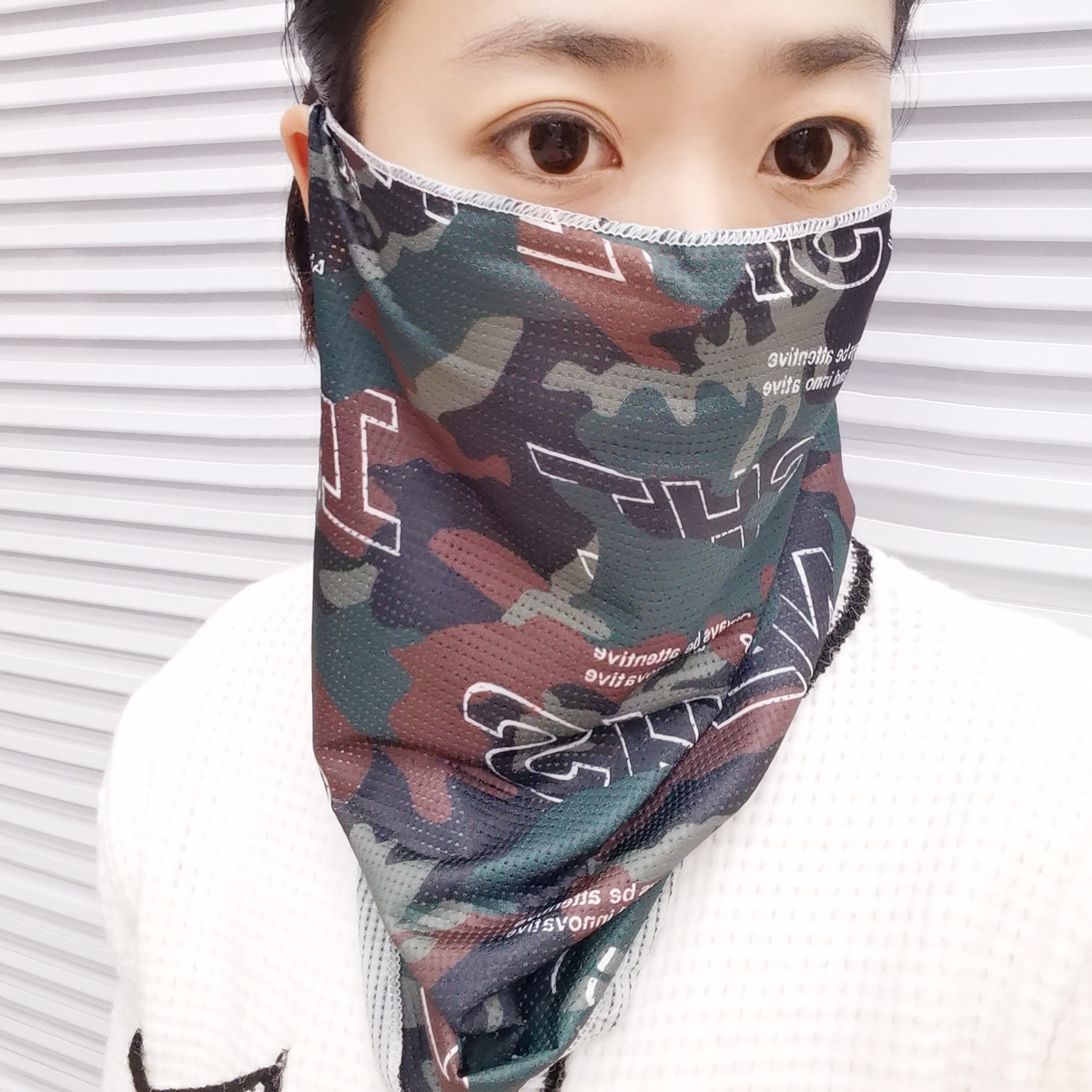 Summer sun protection camouflage for men and women, quick-drying material, versatile neck wrap, ice silk mask, cycling headscarf, tactical anti-sand neck wrap Item Picture