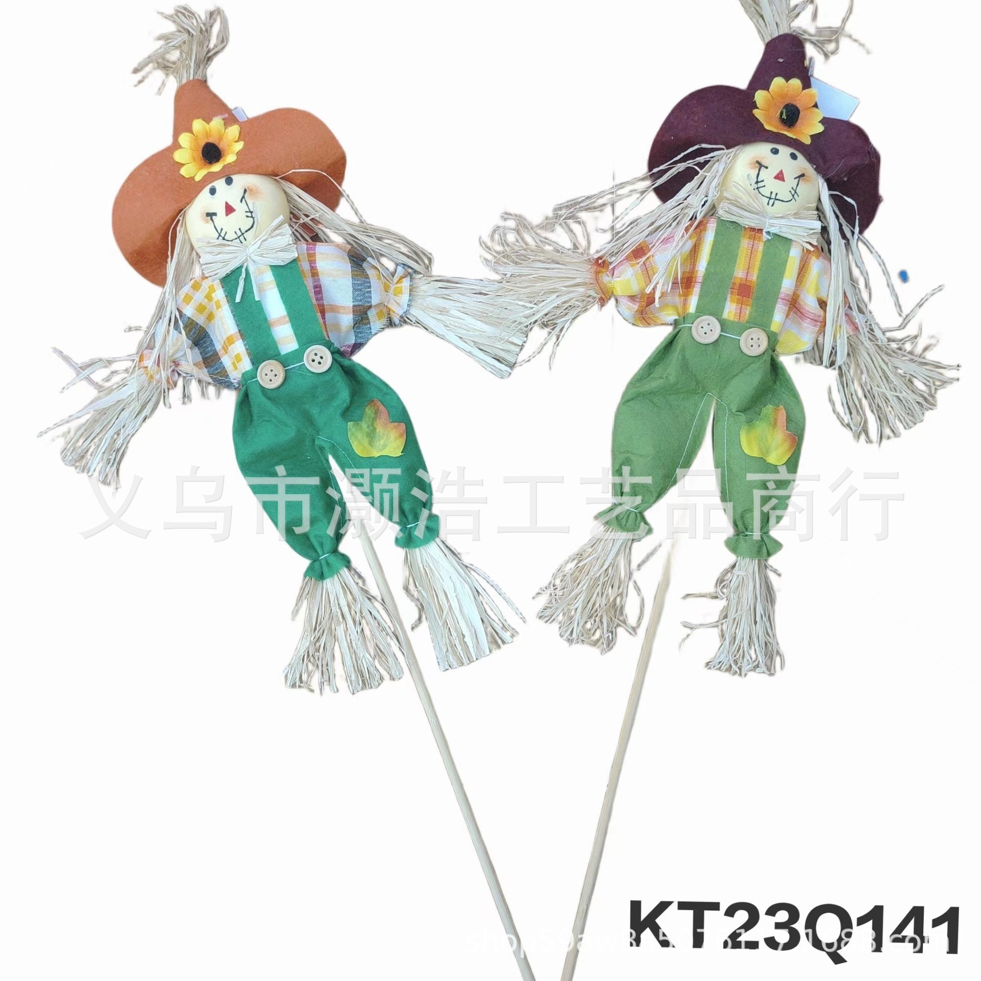 Source Manufacturers Supply Harvest Festival Scarecrow Crafts Wholesale Boy And Girl Cuttings 65Cm Long Festival Features details Picture