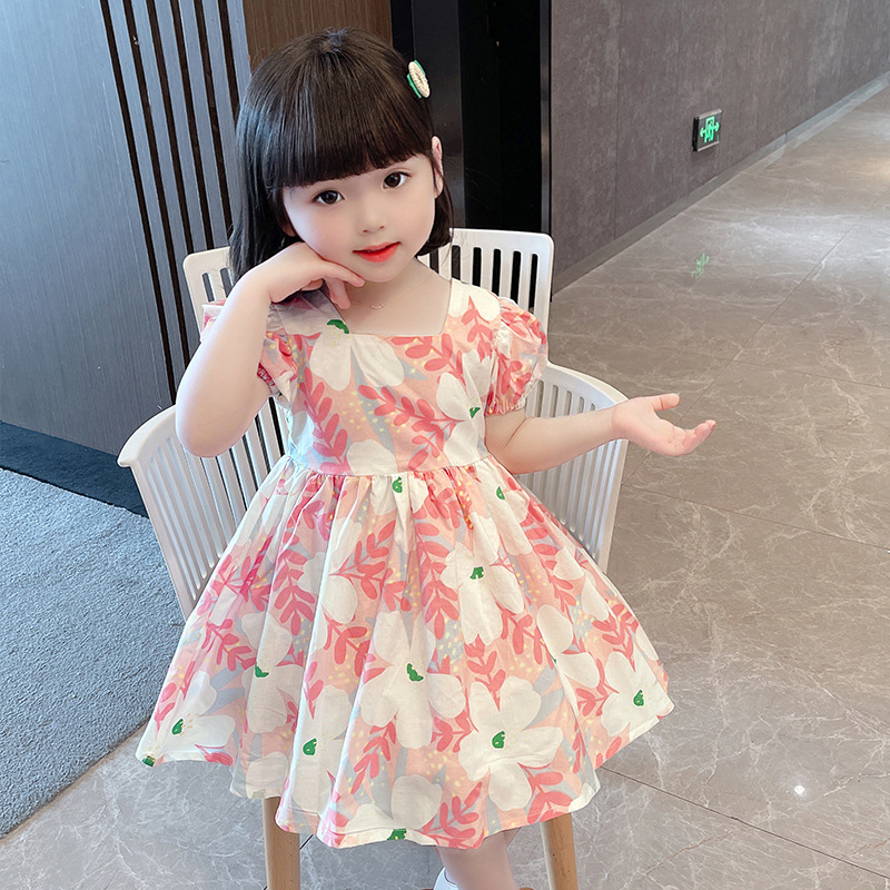 New children's backless dress for summer babies, princess dress for girls, short-sleeved dress for summer wear Application Scenario
