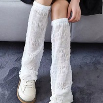 Japanese JK women's summer thin style sunscreen wide leg socks calf socks Lolita Millennium Spice Girl slimming horn leg cover