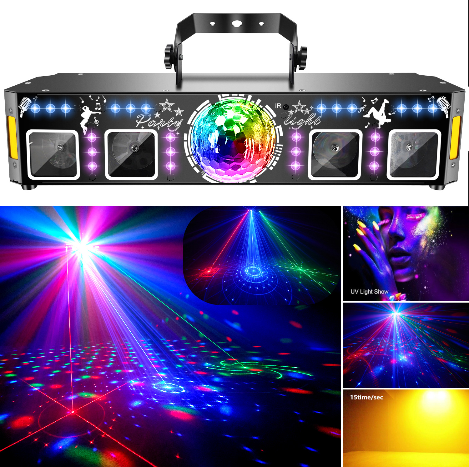 The 2025 new laser stage light 6-in-1 laser beam pattern for ktv, bar, private room, nightclub, dance party and home full figure