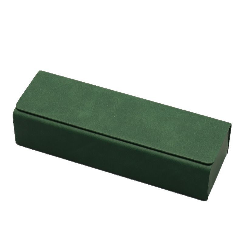 方形皮质眼镜盒新款羊巴纹手工眼镜盒抗压近视眼镜收纳盒可印logo详情图3