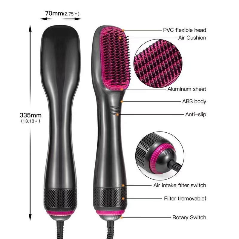 Multi-functional hot air comb, straightening comb, hair dryer, three-in-one hair care comb, hair dryer, hair perming device, curling iron