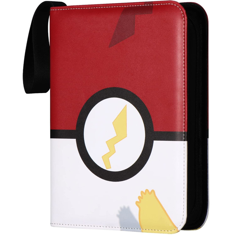 Amazon Pokemon Card Book Game Card Book 4 Grid 9 Grid Loose-Leaf Zipper Card Bag Item Picture