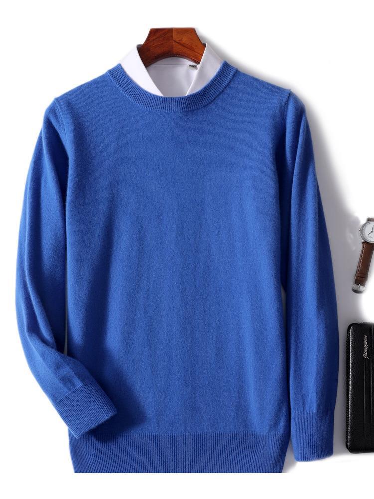 2023 New Men's cashmere sweater autumn and winter pullover sweater Casual business knitted sweater base loose cashmere sweater