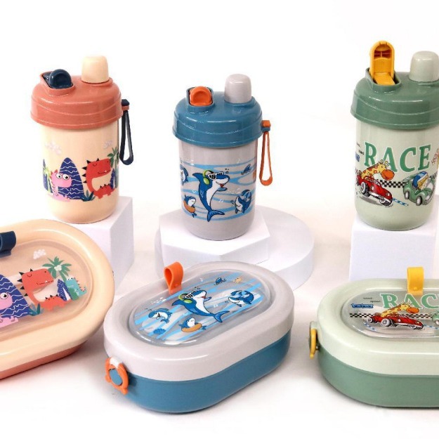 Single-layer compartments lunch box, student creative, children's and girls' plastic lunch box Item Picture