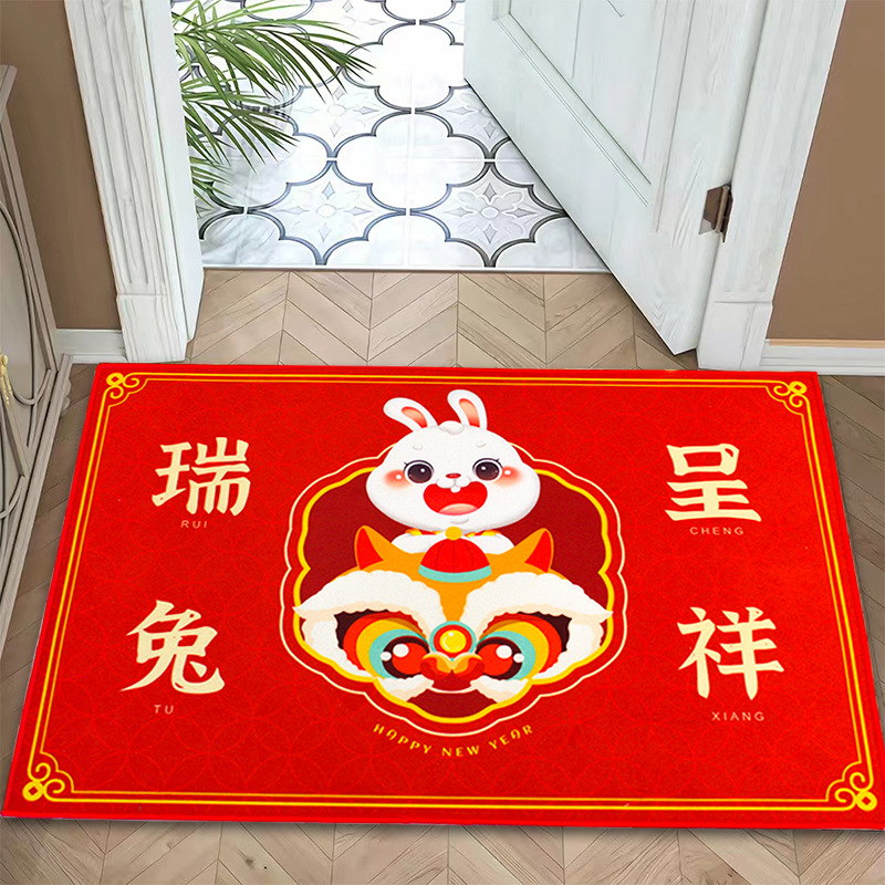 现货2023/兔年地垫/新年地垫细节图