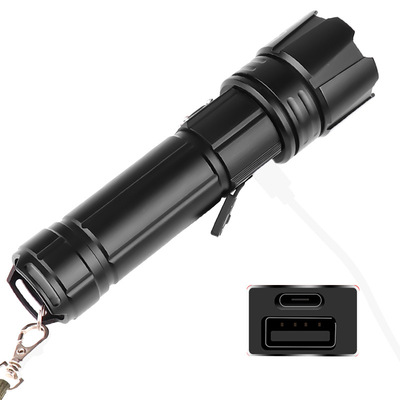 The cross-border P70 zoom flashlight has been upgraded with TYPE-C USB charging and output XHP70 strong light P90 flashlight Application Scenario