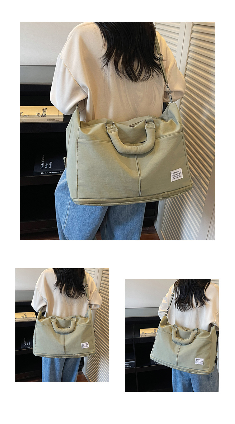 跨境批发大容量可套拉杆外出单肩旅行包轻便手提健身瑜伽包旅游包详情17