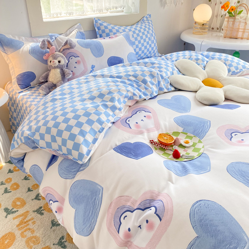 Wholesale 4-piece bed gift sets, home textile brushed 4-piece sets, 1.5-meter and 1.8-meter student daily necessities Application Scenario