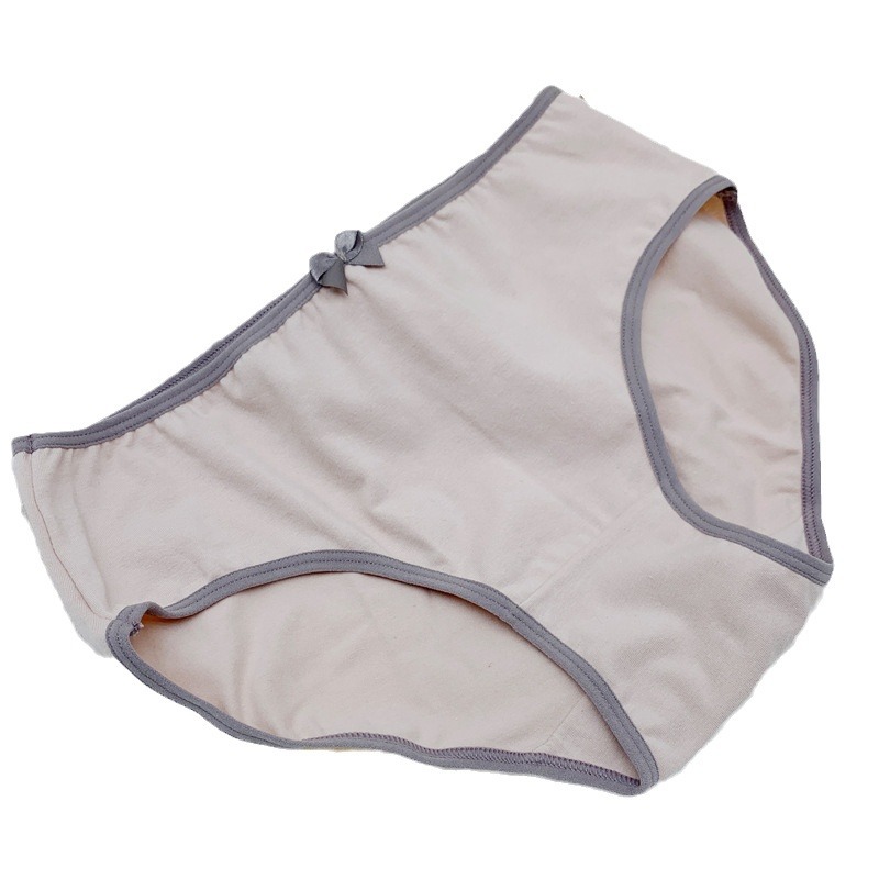 Japanese-style girls' underwear, all-cotton underwear, growth period triangle pants, mid-waist pure cotton comfortable underwear, warm winter underwear Item Picture