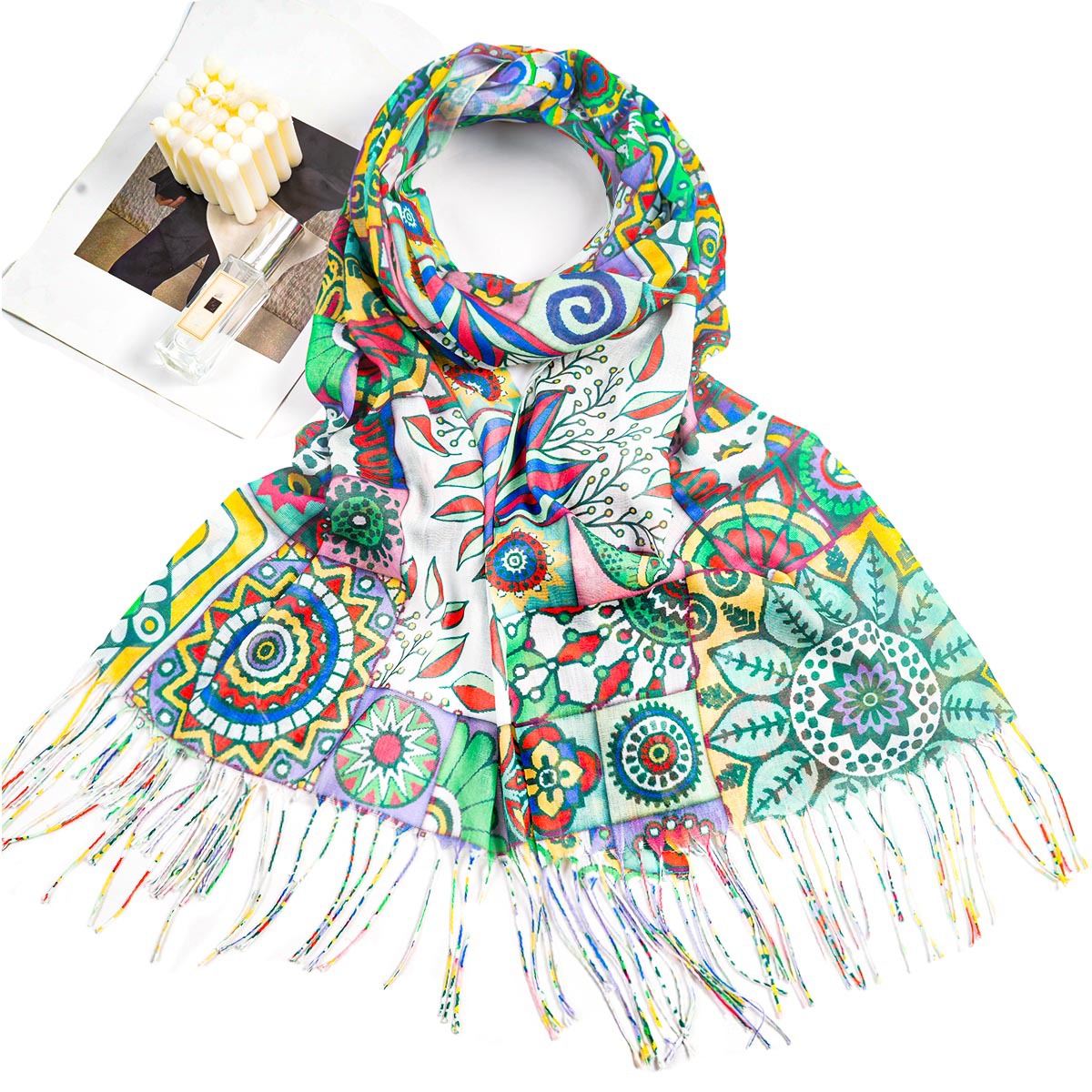 Manufacturers Direct Sales Of A Variety Of Patterns Printed Tassel Scarf Shawl Dual-Use Tourism Vacation Leisure Wholesale