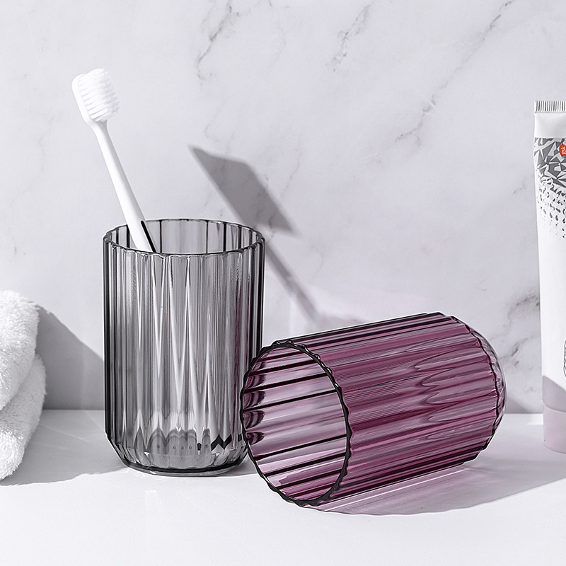 Transparent thickened washbasin cup, hotel brushing cup, homestay toothbrush cup, plastic cup, simple toothed cylinder without handle