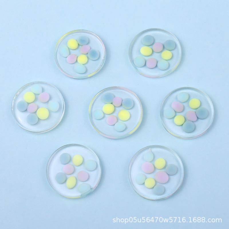新款树脂滴胶透明片片 耳环耳饰发夹手机壳贴片手工材料DIY饰品小