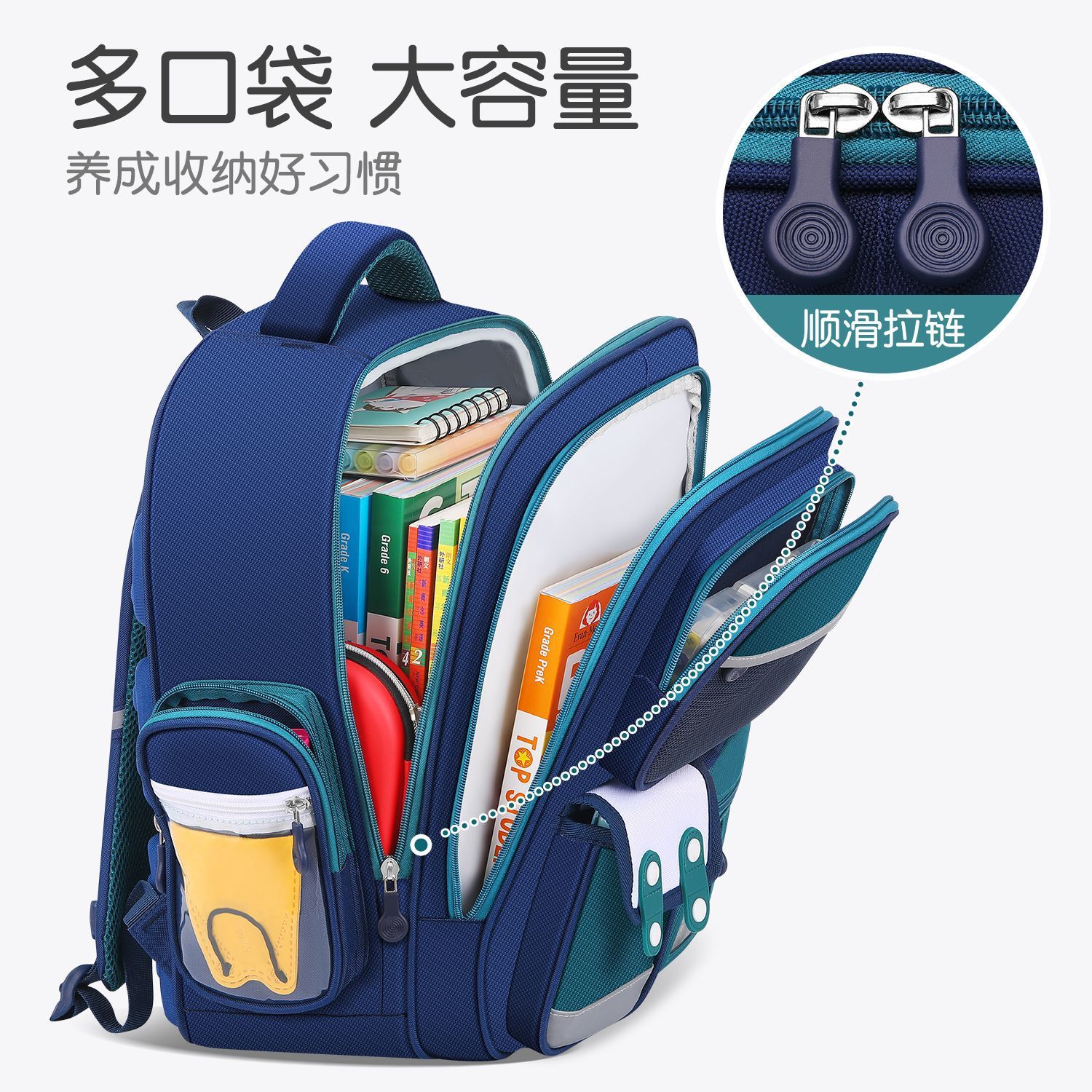 Cartoon children's schoolbags for grades 3-4 primary school students, large-capacity cross-border one-piece consignment wholesale, lightweight and reducing burden details Picture