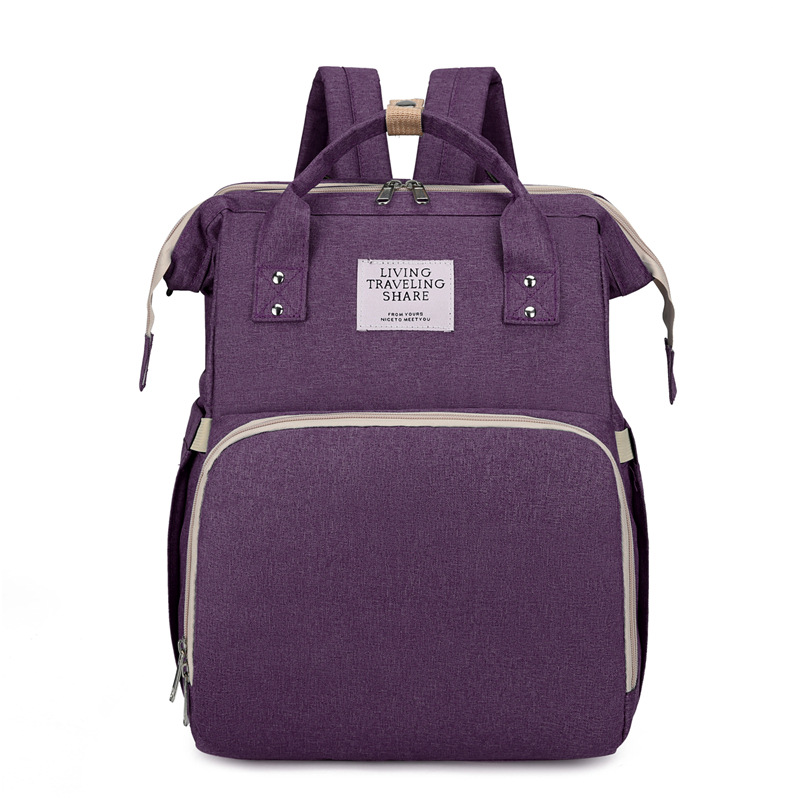 Korean Version Of Ins Upgraded Version Of Mommy Bag Portable Crib Backpack Multi-Functional Mother And Child Bag Backpack Waiting For Delivery Bag details Picture