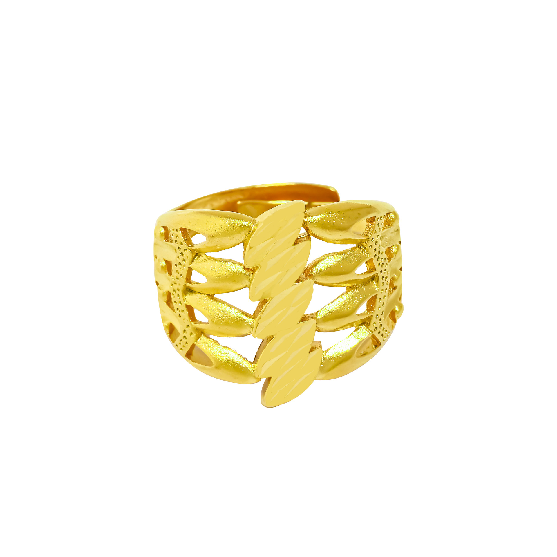 Chuangmei Jewelry's 24K gold-plated open ring, a unique and retro design ring for women, is a wedding ring Application Scenario