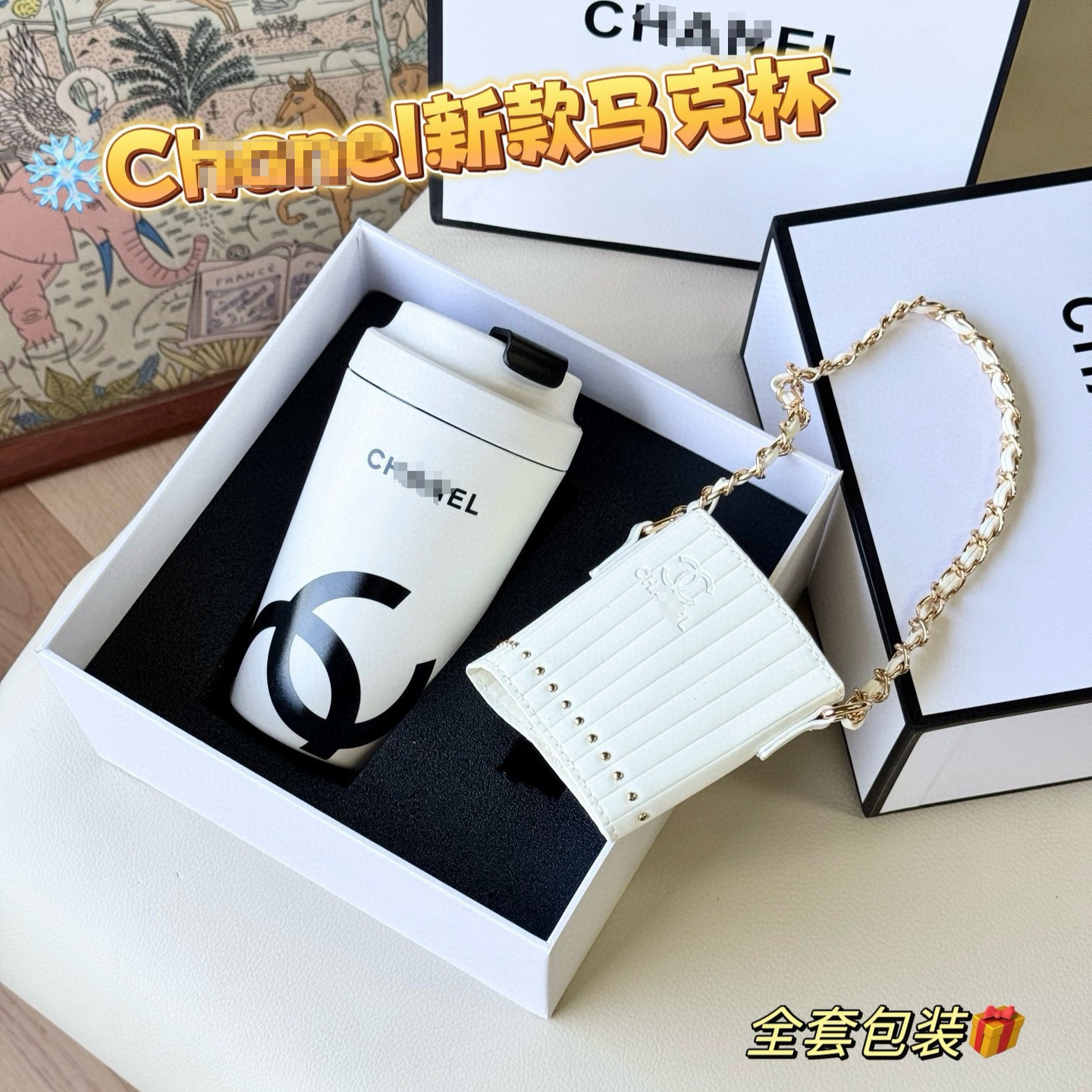 2025新款小香双层陶瓷手拿咖啡杯奶茶杯便携保温奶茶咖啡杯