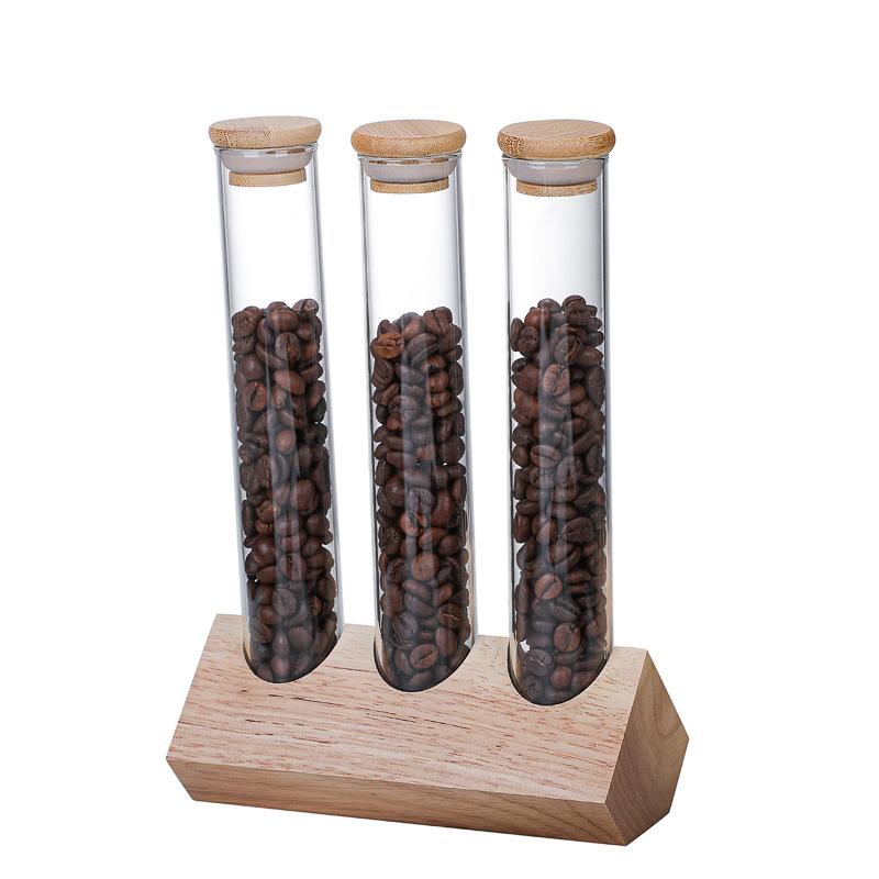 Glass storage jar, coffee bean sealed jar display stand Item Picture