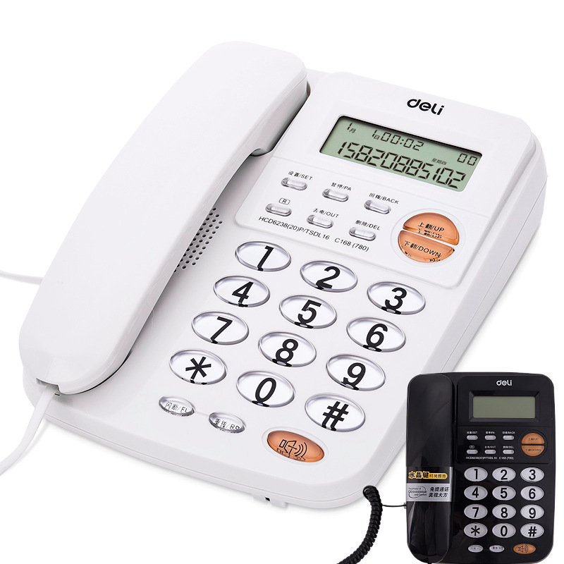 得力780电话机办公家用座机带来电显示免电池固话固定座机电话详情图1