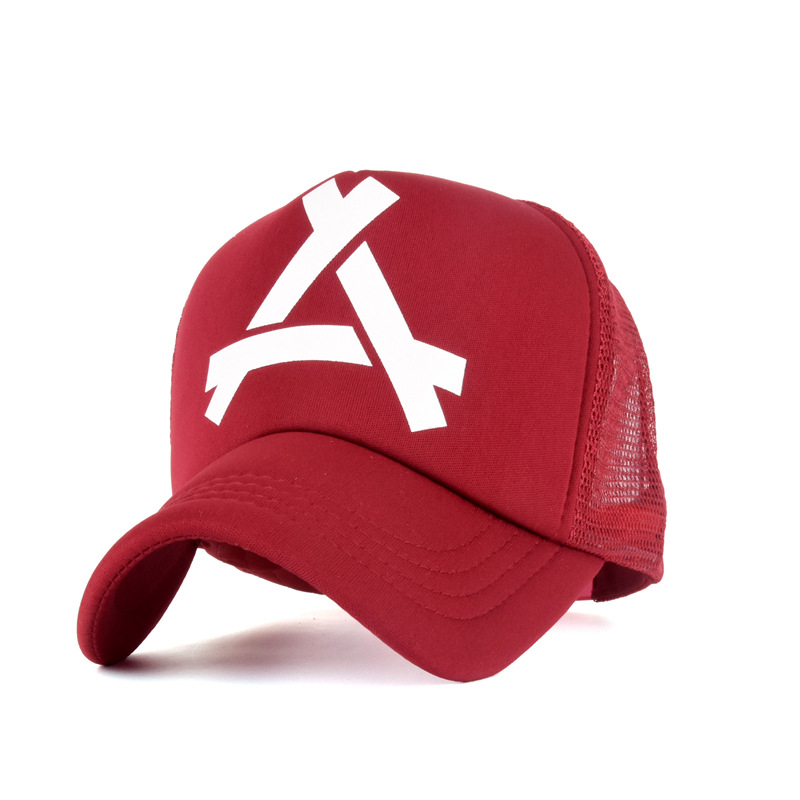 Cross-border letter A mesh style spring and summer casual baseball cap for men and women Korean-style trendy sunshade and breathable baseball cap