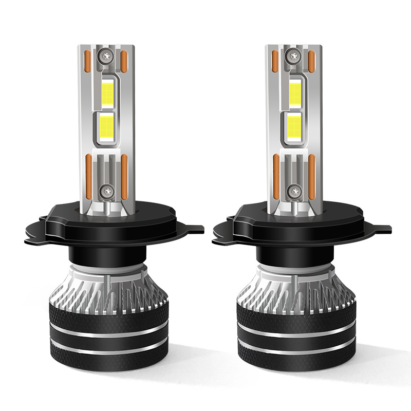 Car Led Headlights Double Copper Tube High-Power Super Bright Head Modification Lights Near And Far Integrated H4 H7 H11 9005