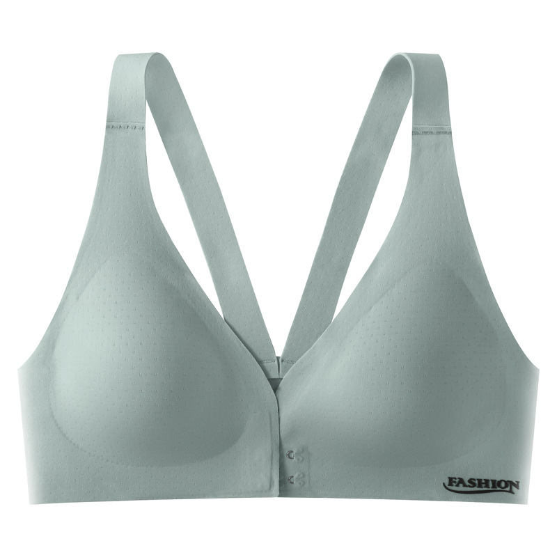 The New Front Buckle Adjustable Folding Pair Of Comfortable Back Sports Traceless And Underwire Ultra-Thin Underwear Bra For Women Item Picture