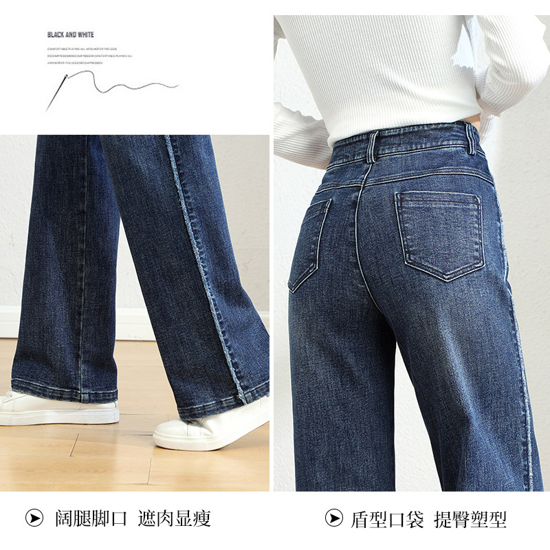 破洞裤子/牛仔短裤女高腰韩版/工装裤/牛仔裤/女装细节图