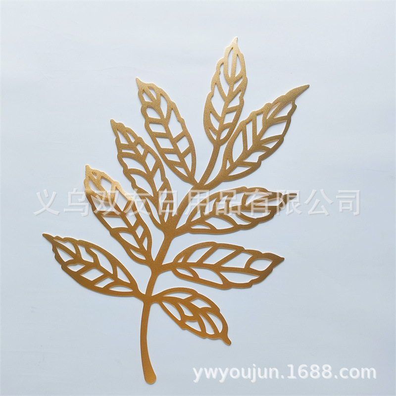Pvc Hollow Leaf Placemat Waterproof Non-Slip Coffee Coaster Tableware Insulation Protection Decorative Mat Specification drawing