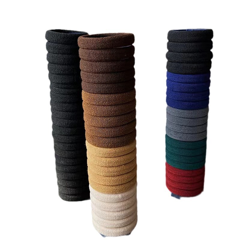20 canned summer seamless hair bands, high-elasticity rubber bands, adult hair ties, thickened hair ties, Korean-style accessories Item Picture