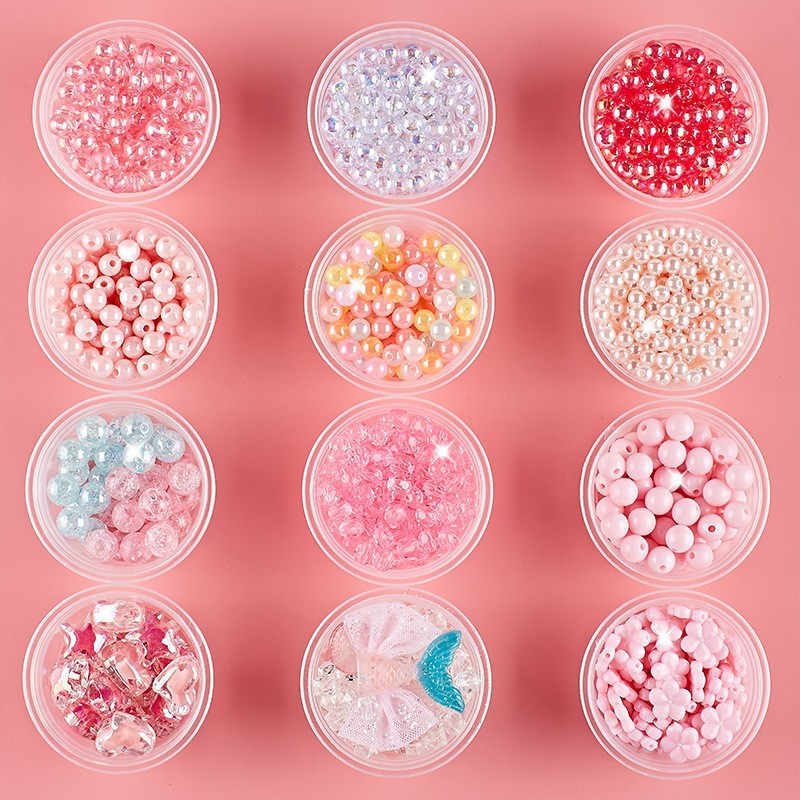 Xiaoling Toy beading, children stringing beads, diy handmade bracelet, amblyopia training accessories, material package, educational Specification image