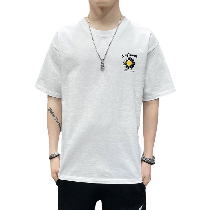 New summer men's short-sleeved T-shirt, American-style innerwear for men, breathable round-neck base layer for men Item Picture