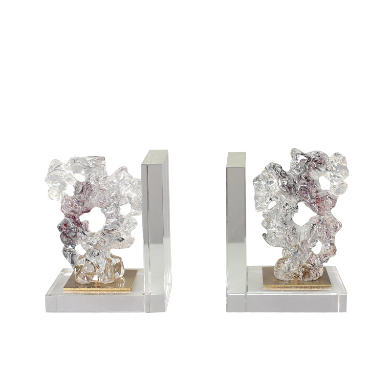 新中式摆件/书房电视柜装饰品/书立白底实物图