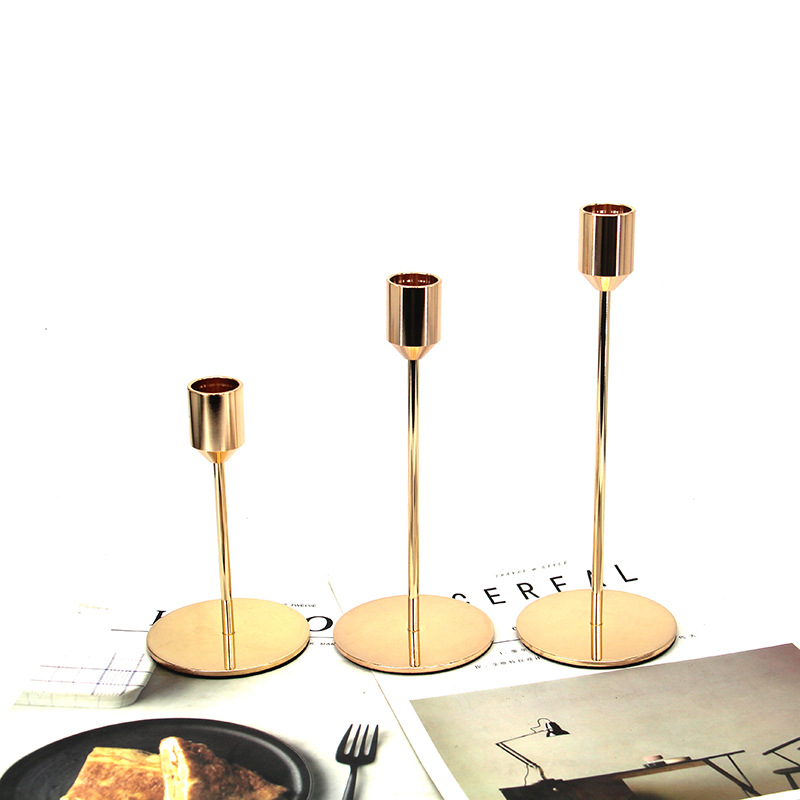 Nordic Ins Candlestick Ornaments Geometric Candlestick Lights European Home Western Food Romantic Wedding Candlelight Dinner Props Item Picture