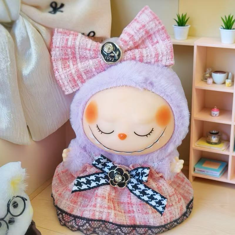 The first, second and third generation LABUBA Little Bubu trendy old money style Little Xiang overalls suit dress for kids pic 6