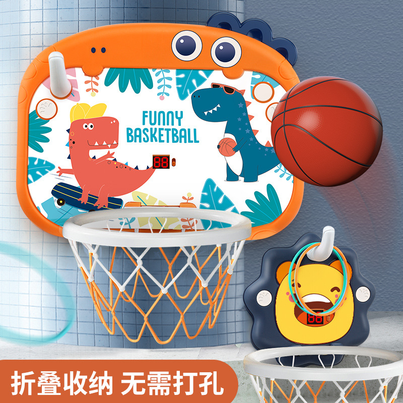儿童篮球玩具计分篮球框室内免打孔挂壁式投篮架男孩玩具抖音包邮详情图2