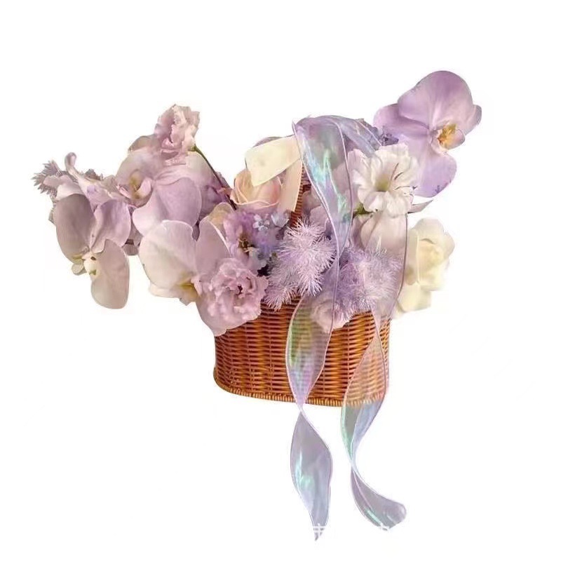 4cm wide iridescence fishtail gauze floral packaging gift box, decorative ribbons, diy handmade baking ribbons 9 meters long Item Picture