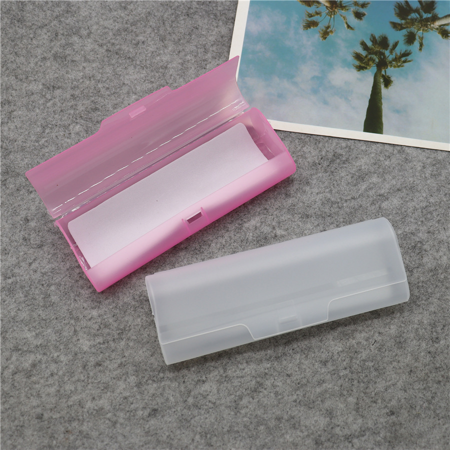 磨砂塑料透明眼镜盒子 老花镜眼镜盒 高档材质近视眼镜超轻便携