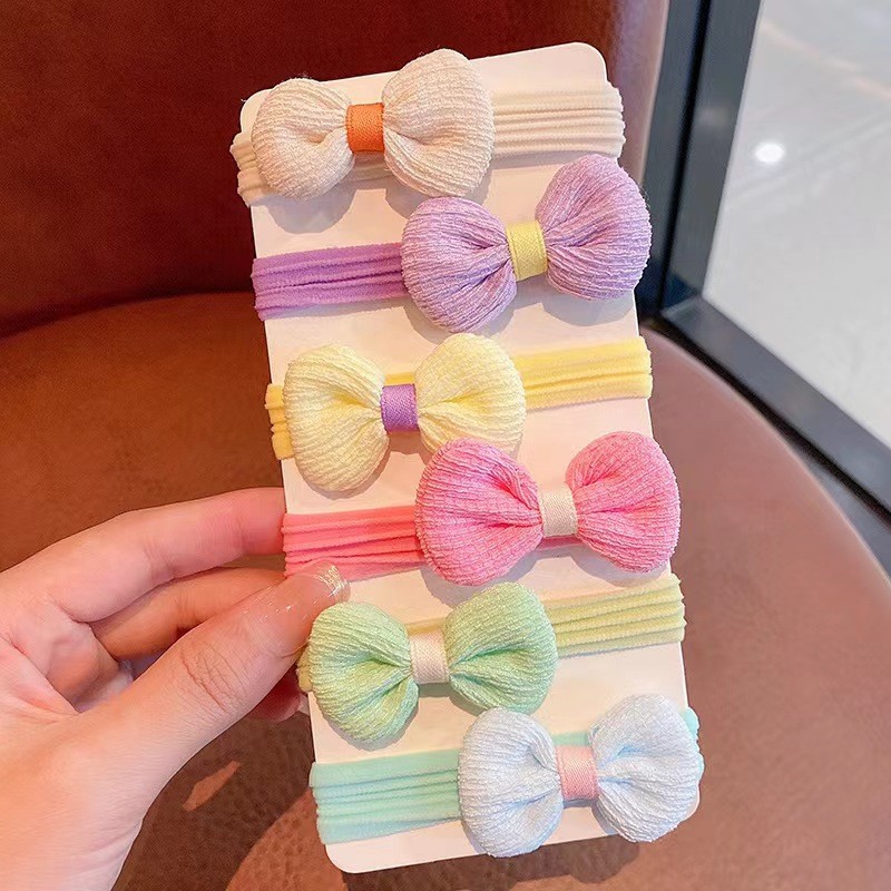 Baby Does Not Hurt The Hair Rubber Band Little Girl's Head Rope High Elastic Durable Girl's Braided Hair Rope Children's Hair Rope Headband Specification drawing