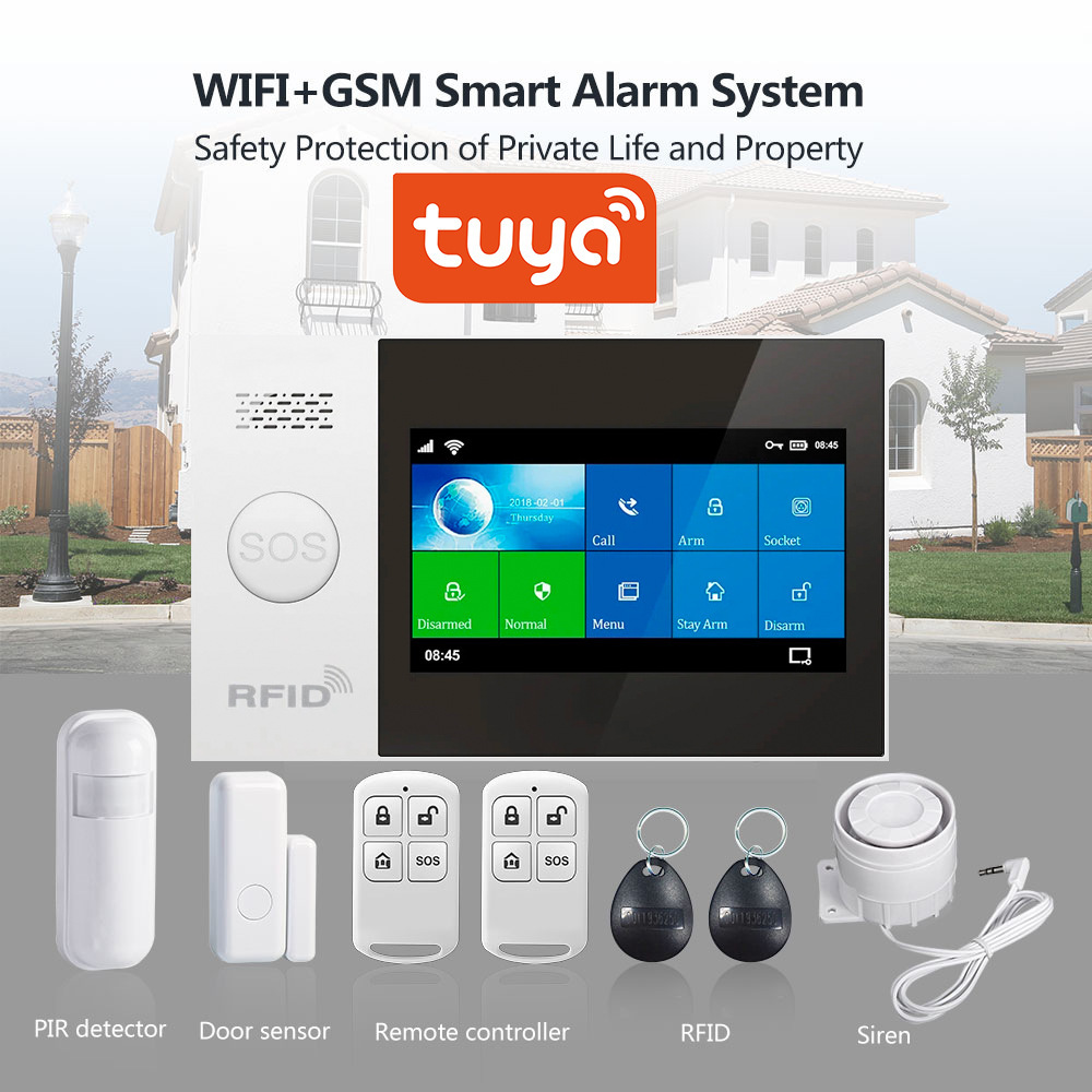 4G alarm host wireless set Tuya App Human body sensing WiFi alarm remote anti-theft alarm host